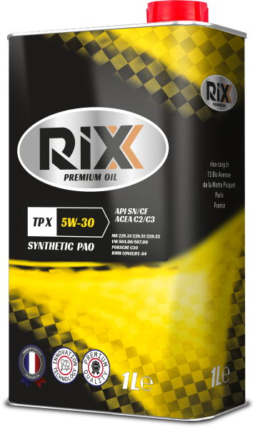 Масло моторное синтетическое RIXX TP X 5W-30 1 л. API SN/CF ACEA A3/B4