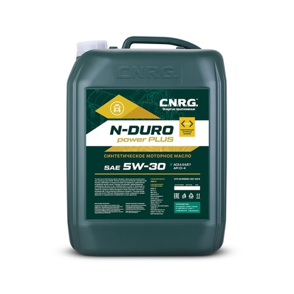 Масло моторное C.N.R.G. N-Duro Power Plus 5W-30 CI-4 (кан. 20 л)