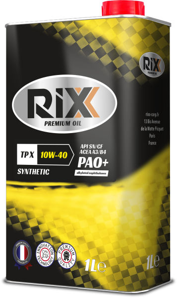 Масло моторное синтетическое RIXX TP X 10W-40 1 л. API SN/CF ACEA A3/B4