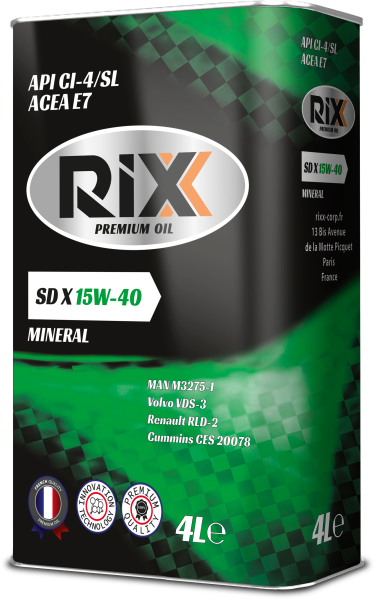 Масло моторное синтетическое RIXX TD X 5W-30 API CI-4/SL ACEA E7 4 л